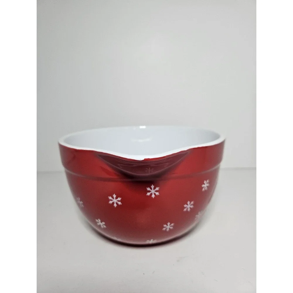 Holiday Time Home Sweet Home Gingerbread House Red Ceramic 2 Quart Batter Bowl